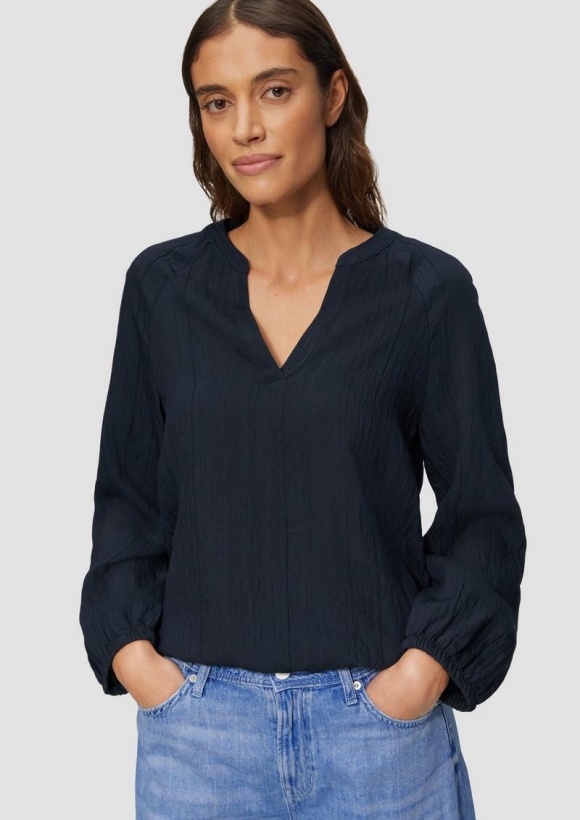 s.Oliver Bluse mit Strukturstreifen - navy