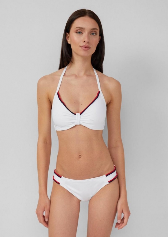 s.Oliver Bügel-Bikini-Top mit Zierborte Mix & Match - weiß