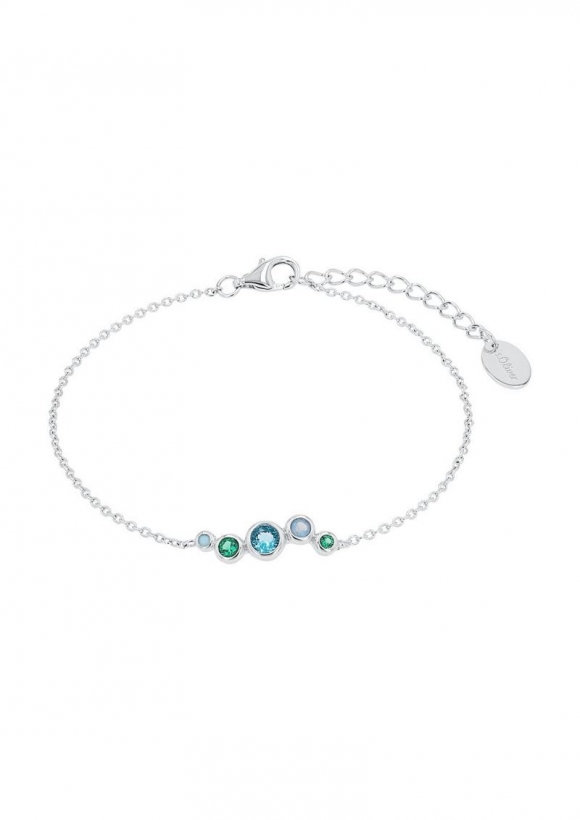 s.Oliver Silber-Armband mit Zirkonia-Steinen - silber