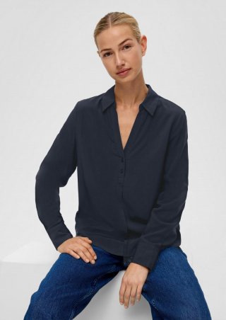 s.Oliver Fließende Viskosebluse - navy