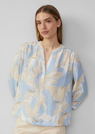 s.Oliver Strukturierte Bluse aus Viskosemix - beige