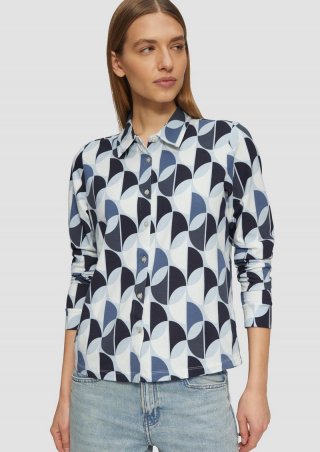 s.Oliver Hemdbluse aus Jersey - navy