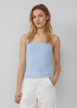 s.Oliver Top mit verstellbaren Spaghettiträgern im Slim Fit - hellblau