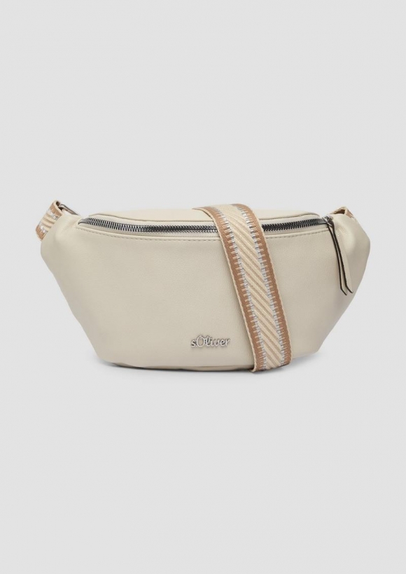 s.Oliver Crossbody-Bag mit abnehmbarem und längenverstellbarem Gurt - helles beige