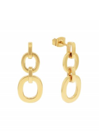 s.Oliver Statement-Ohrstecker aus Edelstahl - gold