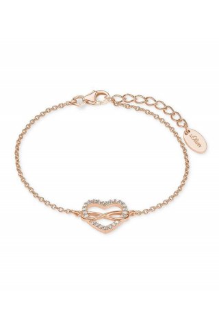 s.Oliver Silber-Armband Herz/Infinity - roségold
