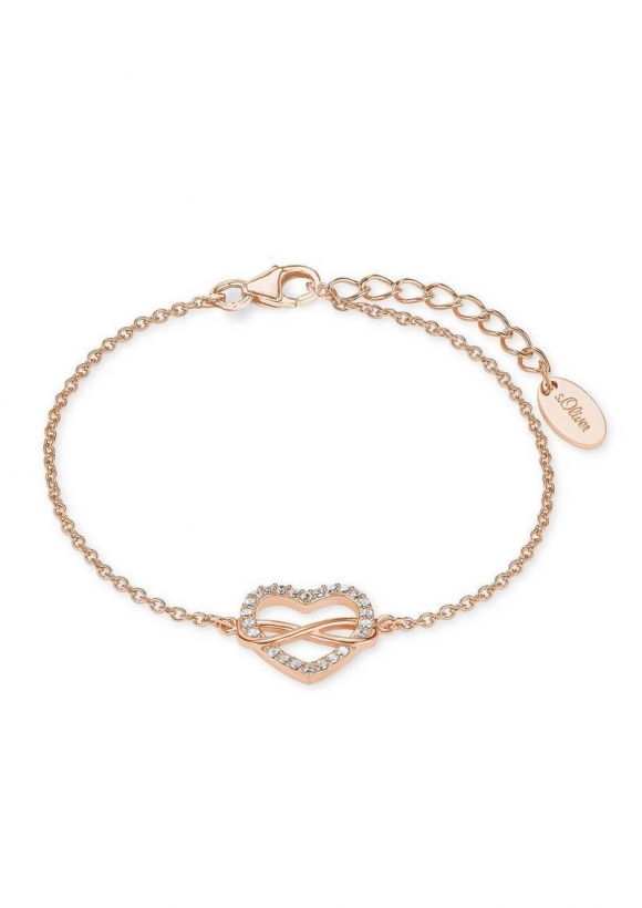 s.Oliver Silber-Armband Herz/Infinity - roségold