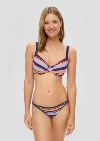 s.Oliver Bügel-Bikini-Top mit Streifen - navy