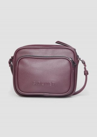 s.Oliver Große Camera-Bag in Leder-Optik - lila