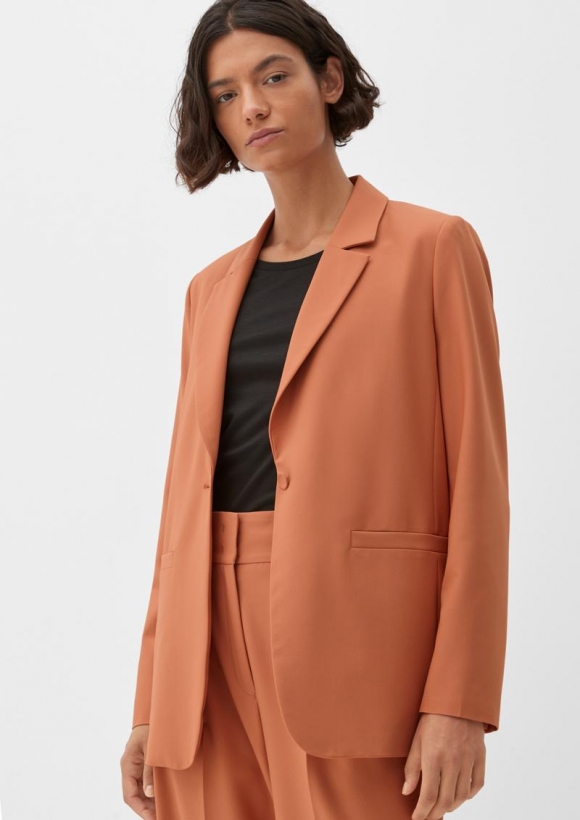 s.Oliver Blazer in Crêpe-Qualität - bernstein