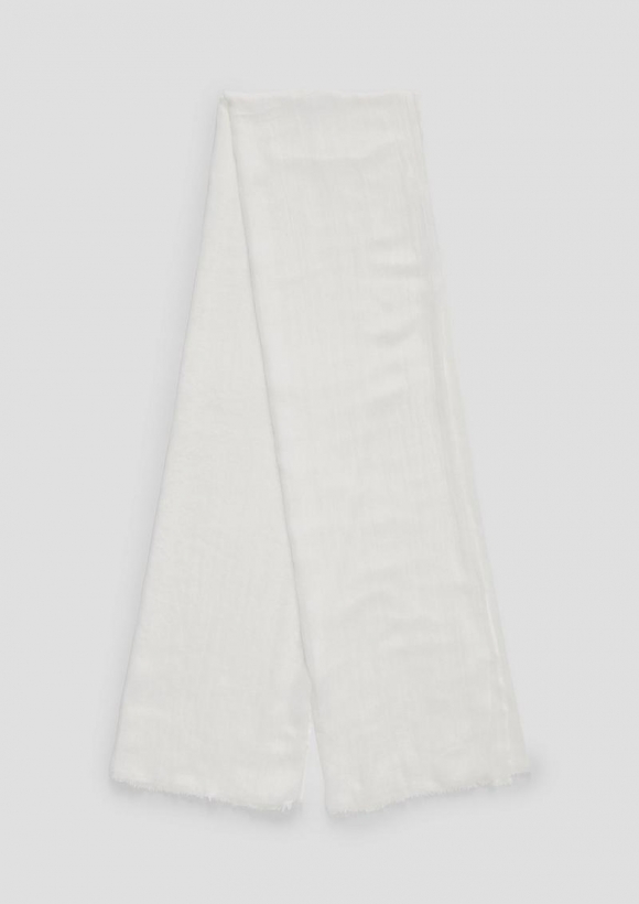 s.Oliver Unifarbener Schal aus leichtem Polyester - ecru