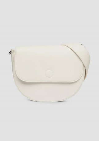 s.Oliver Crossbody-Bag mit Logo-Detail und Überschlag mit Magnetknopf - helles beige