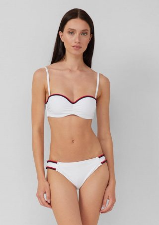 s.Oliver Bandeau-Bikini-Top mit Zierborte Mix & Match - weiß