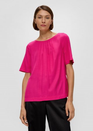 s.Oliver Twillbluse aus Viskose - pink