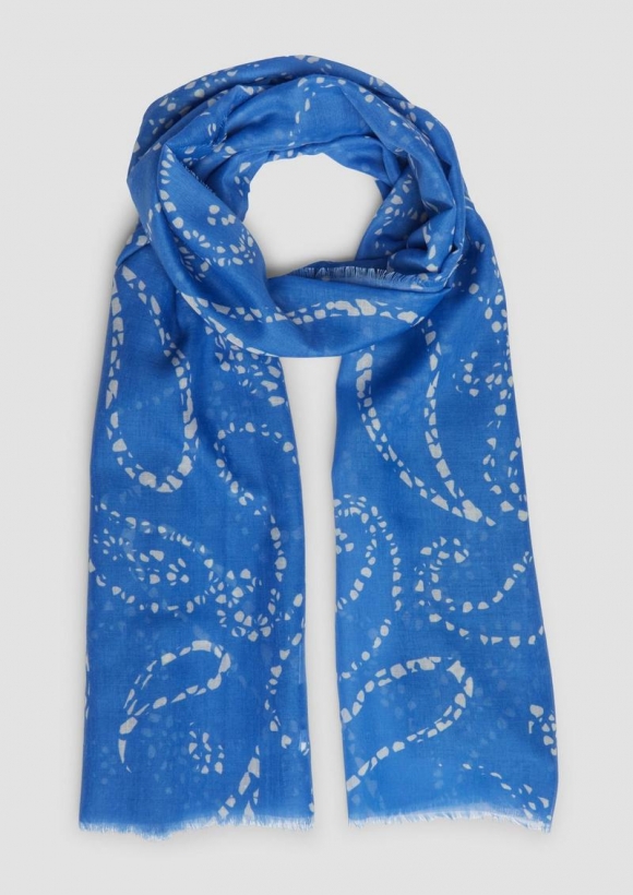 s.Oliver Schal mit Paisley-Artwork - royalblau