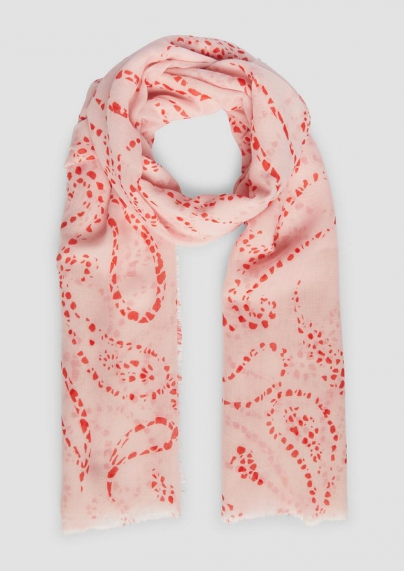 s.Oliver Schal mit Paisley-Artwork - zartrosa