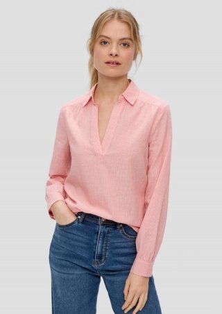 s.Oliver Hemdbluse aus Baumwoll-Viskosemix - rosa