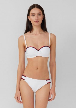 s.Oliver Bikinihose mit Zierborte Mix & Match - weiß