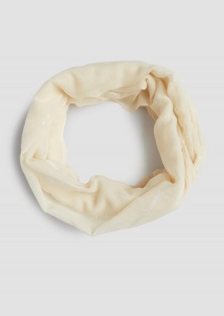 s.Oliver Snood mit Glitzergarn und Pailletten - beige