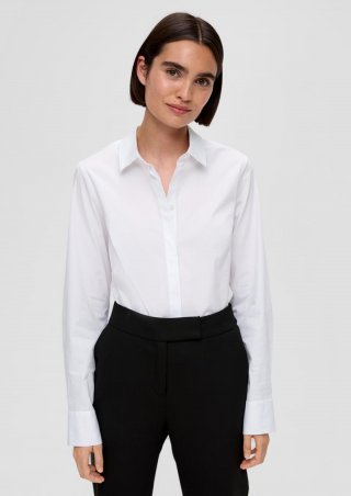 s.Oliver Bluse mit Ziernähten - weiß