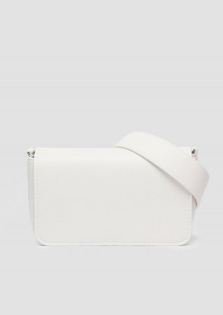 s.Oliver City-Bag aus Lederimitat mit abnehmbarem Logo-Schultergurt - helles beige