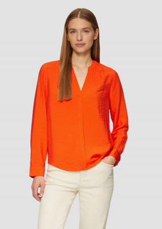 s.Oliver Strukturierte Bluse aus Viskosemix - orange