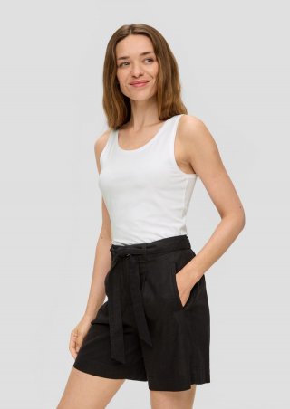 s.Oliver Basic Top aus Jersey - weiß