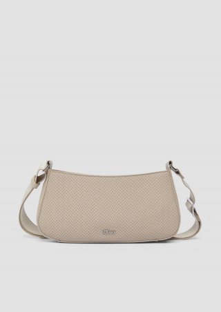 s.Oliver Elegante Crossbody-Bag mit kleinem Steckfach und Reißverschluss - beige