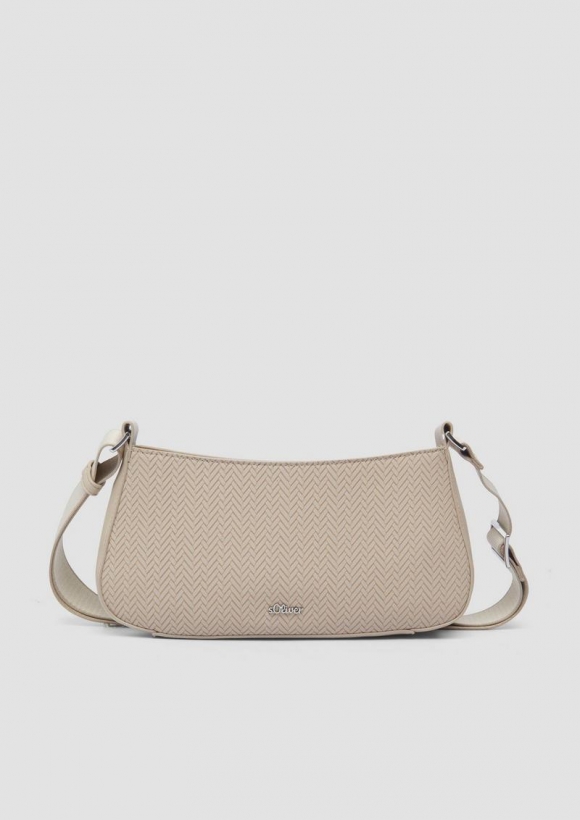 s.Oliver Elegante Crossbody-Bag mit kleinem Steckfach und Reißverschluss - beige
