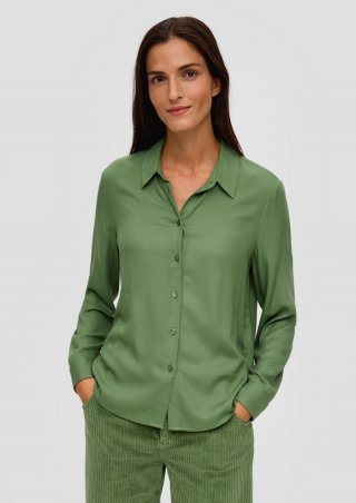 s.Oliver Bluse aus Viskose - olivgrün