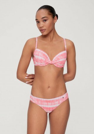 s.Oliver Bikini-Top mit Batikmuster - koralle