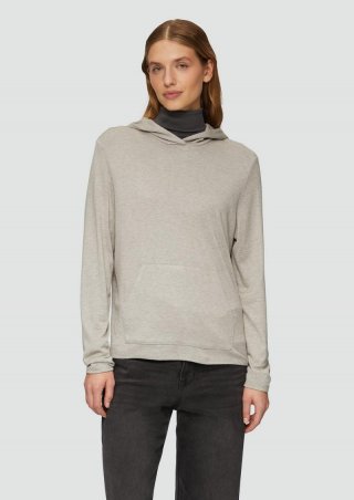 s.Oliver Leichter Hoodie aus Viskose-Jersey - karamell