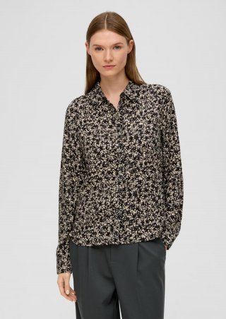 s.Oliver Hemdbluse aus Viskose - olivgrün