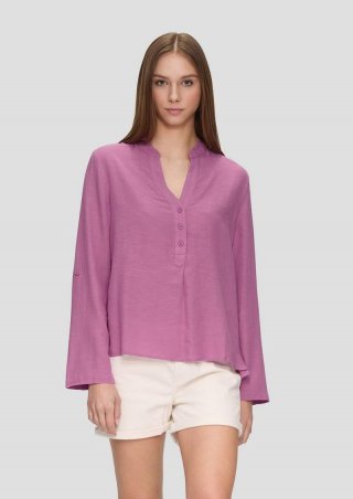 s.Oliver Bluse aus Leinenmix - lavendel