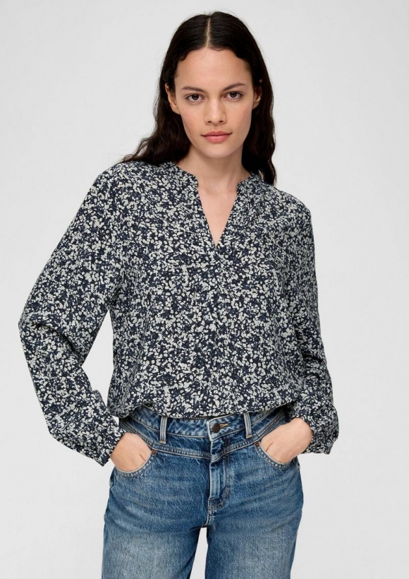 s.Oliver Bluse aus Viskose - navy