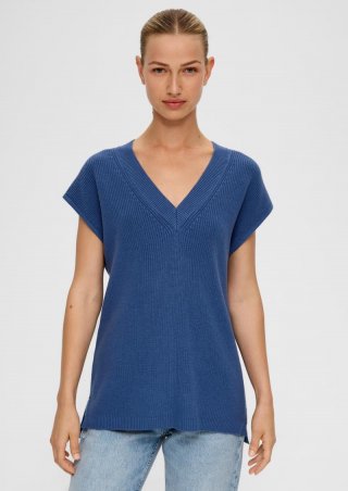 s.Oliver Pullunder aus Baumwollmix - blau