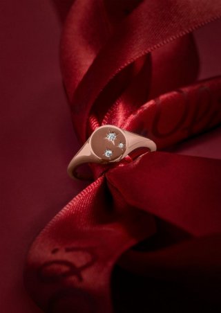s.Oliver rosévergoldeter Silber-Ring mit Zirkonia-Steinen - roségold
