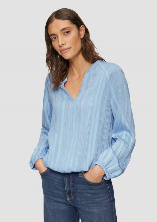 s.Oliver Bluse mit Strukturstreifen - hellblau
