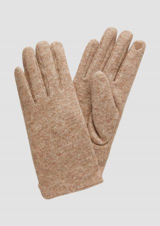 s.Oliver Handschuhe aus Wollmix - hellbraun