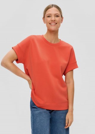 s.Oliver T-Shirt aus Scuba - orange