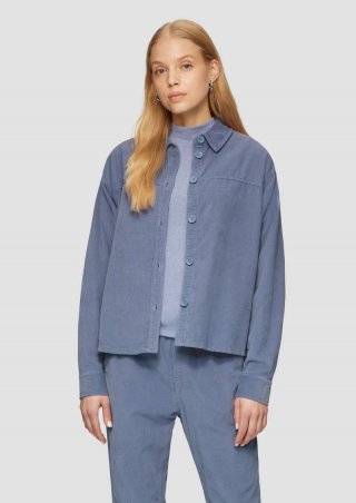 s.Oliver Hemdbluse aus Feinkord - blassblau