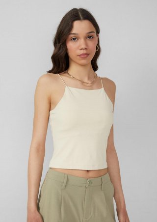 s.Oliver Verkürzest Spaghettiträgertrop - beige