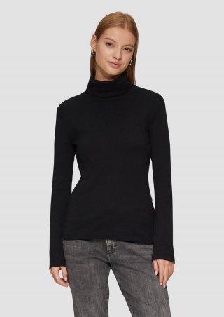 s.Oliver Langarmshirt mit Rollkragen - schwarz