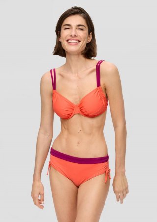 s.Oliver Bügel-Bikini-Top mit Colour-Blocking - orange