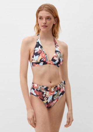 s.Oliver High Rise-Bikinihose mit Gürtel - schwarz