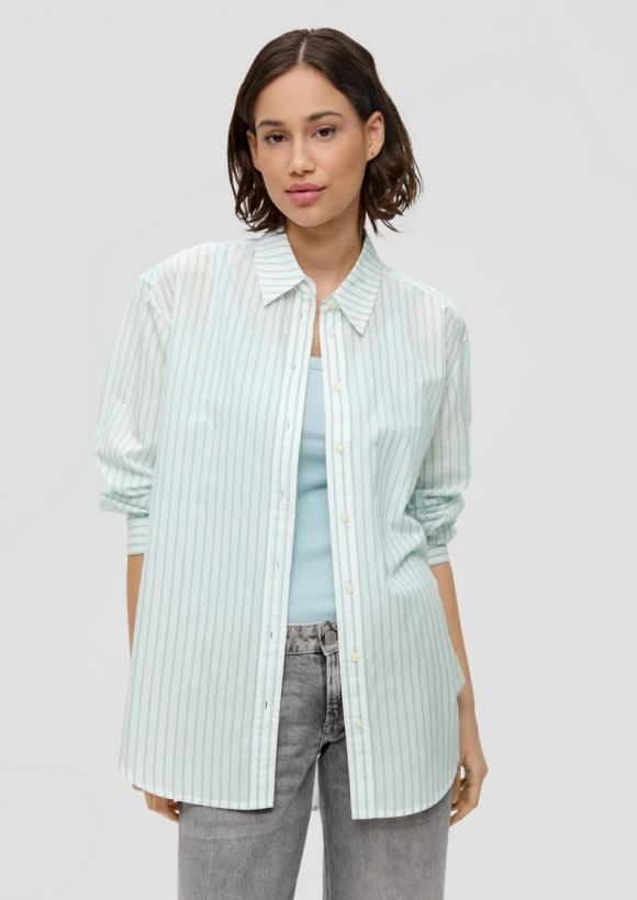s.Oliver Longbluse mit Streifen - helles türkis