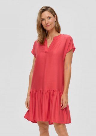 s.Oliver Strandkleid mit Volants - pink