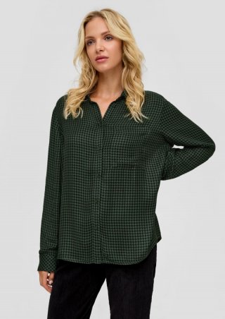 s.Oliver Hemdbluse aus Viskosemix - tannengrün