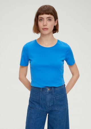 s.Oliver T-Shirt im Slim Fit - royalblau