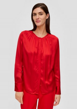 s.Oliver Bluse aus Viskose - chilirot